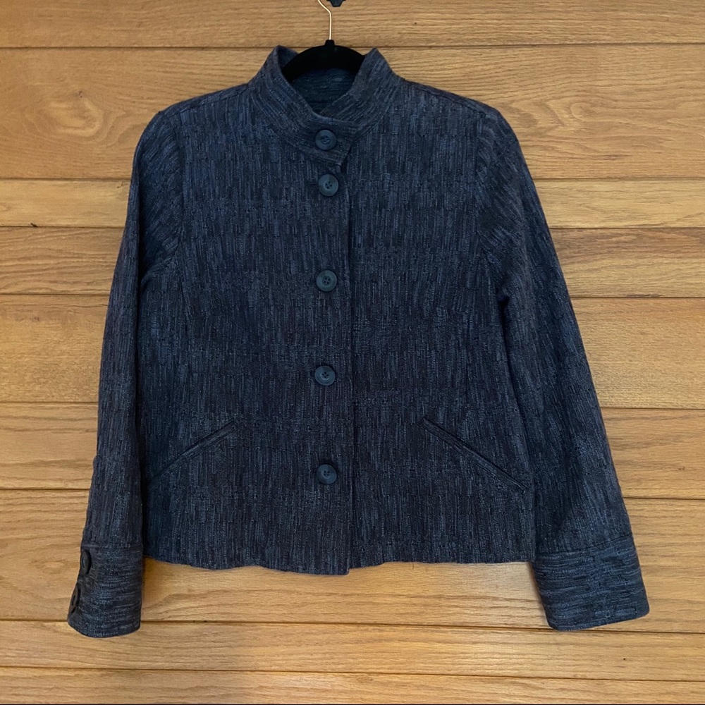 J.Jill blue button front lightweight jacket